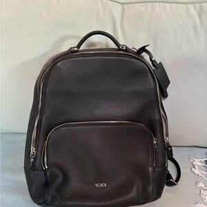 Tumi Black Backpack with Sophisticated Design